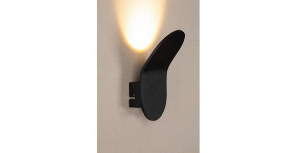 LED-WANDLEUCHTE 17,7/10/9,8 cm   - Schwarz, Trend, Metall (17,7/10/9,8cm) - Novel