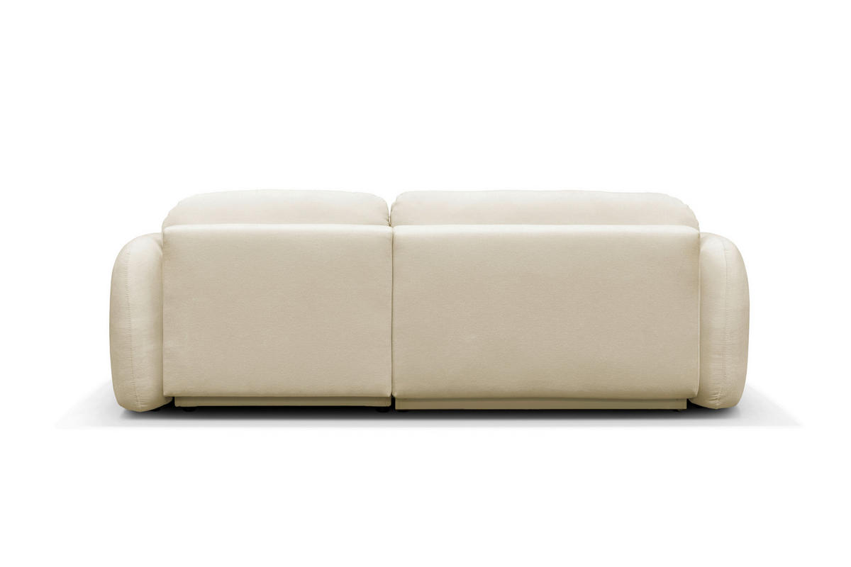 ECKSOFA VELU Creme Chenille  - Creme/Schwarz, Design, Textil (270cm) - MID.YOU