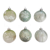 GLOB DE CRĂCIUN - alb/străveziu, Lifestyle, plastic/sticlă (6cm) - X-Mas