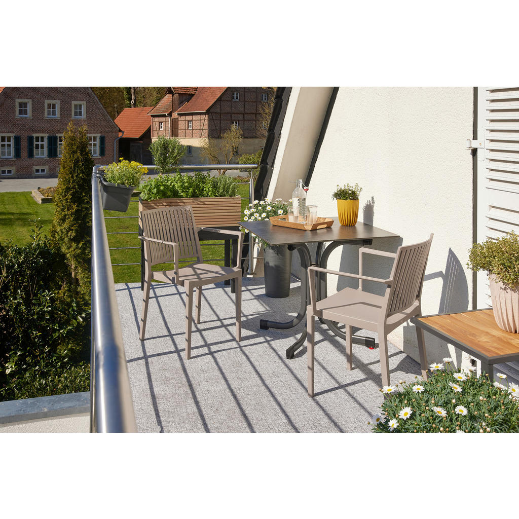 Thumbnail - Siena Garden Gartengarnitur Urban Lights, Anthrazit, Taupe, Metall, Kunststoff, 3-teilig, 57x80x56 cm, 89/686 Ewg, Garte...