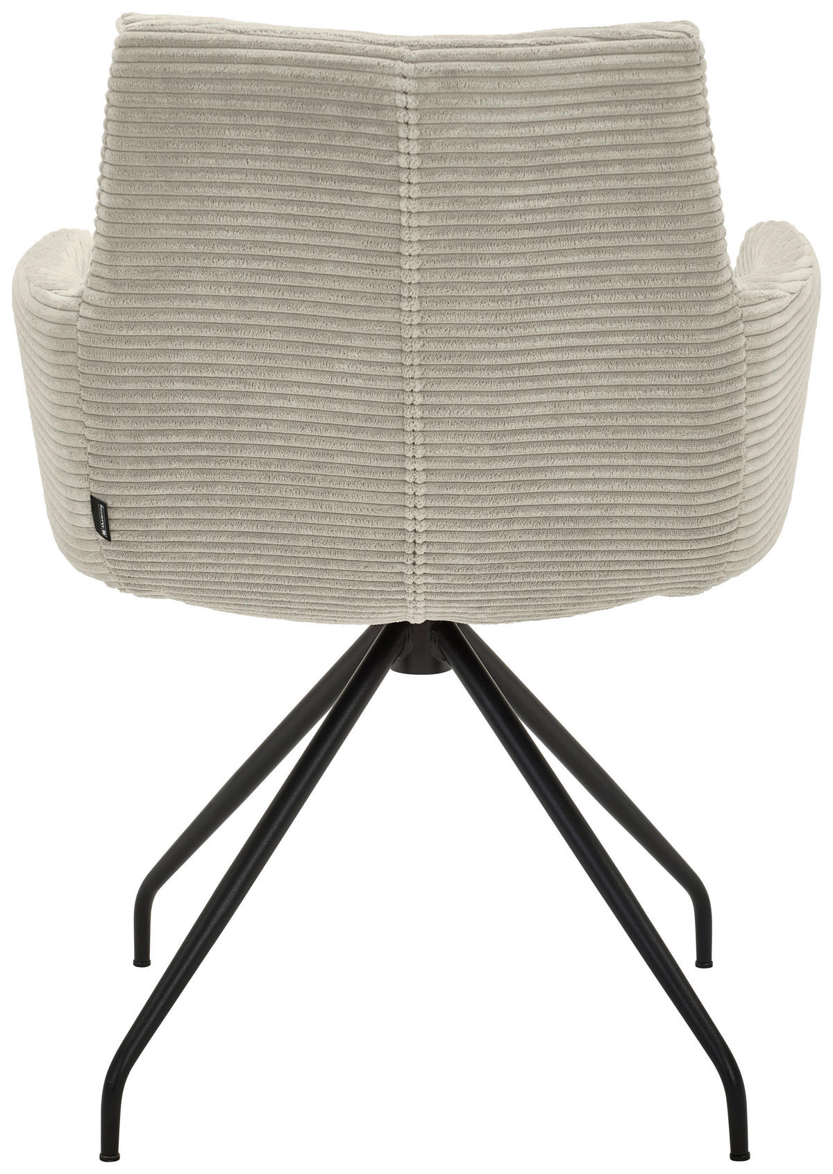 ARMLEHNSTUHL  in Cord  - Schwarz/Naturfarben, Design, Textil/Metall (61/85/64cm) - Musterring