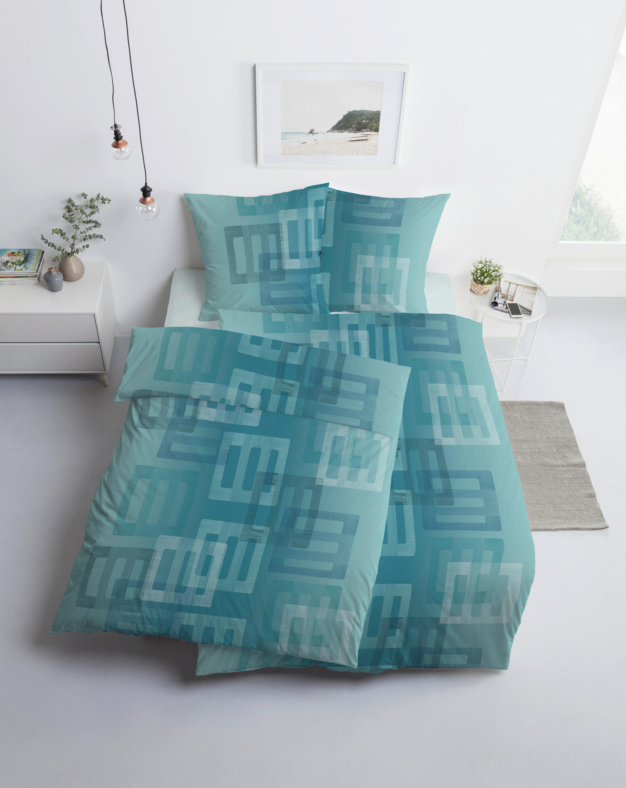 BETTWÄSCHE Atelier Interlock-Jersey 135/200 cm  - Petrol, Design, Textil (135/200cm) - Estella