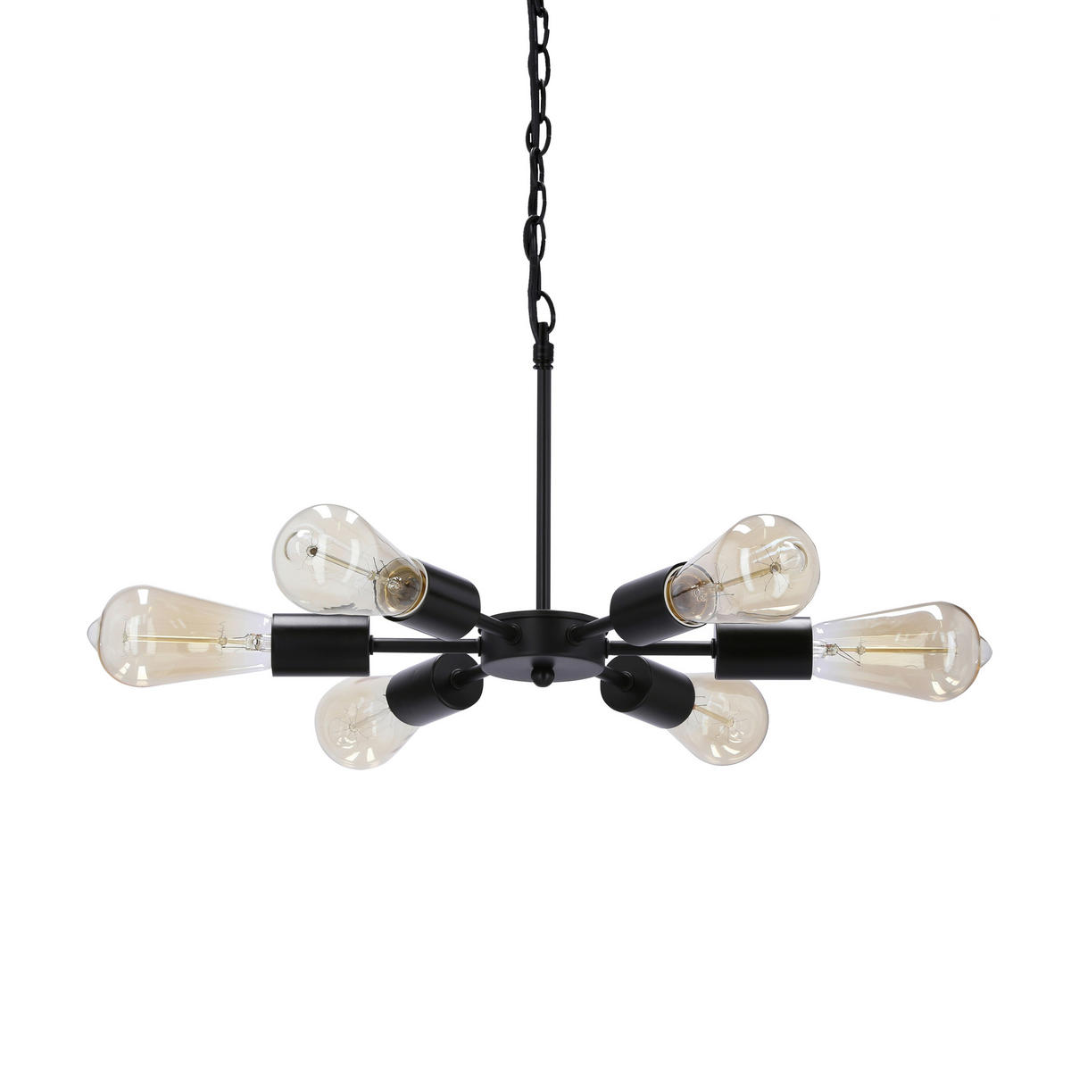 PENDELLEUCHTE Sparta 36/36/105 cm   - Schwarz, Design, Metall (36/36/105cm)