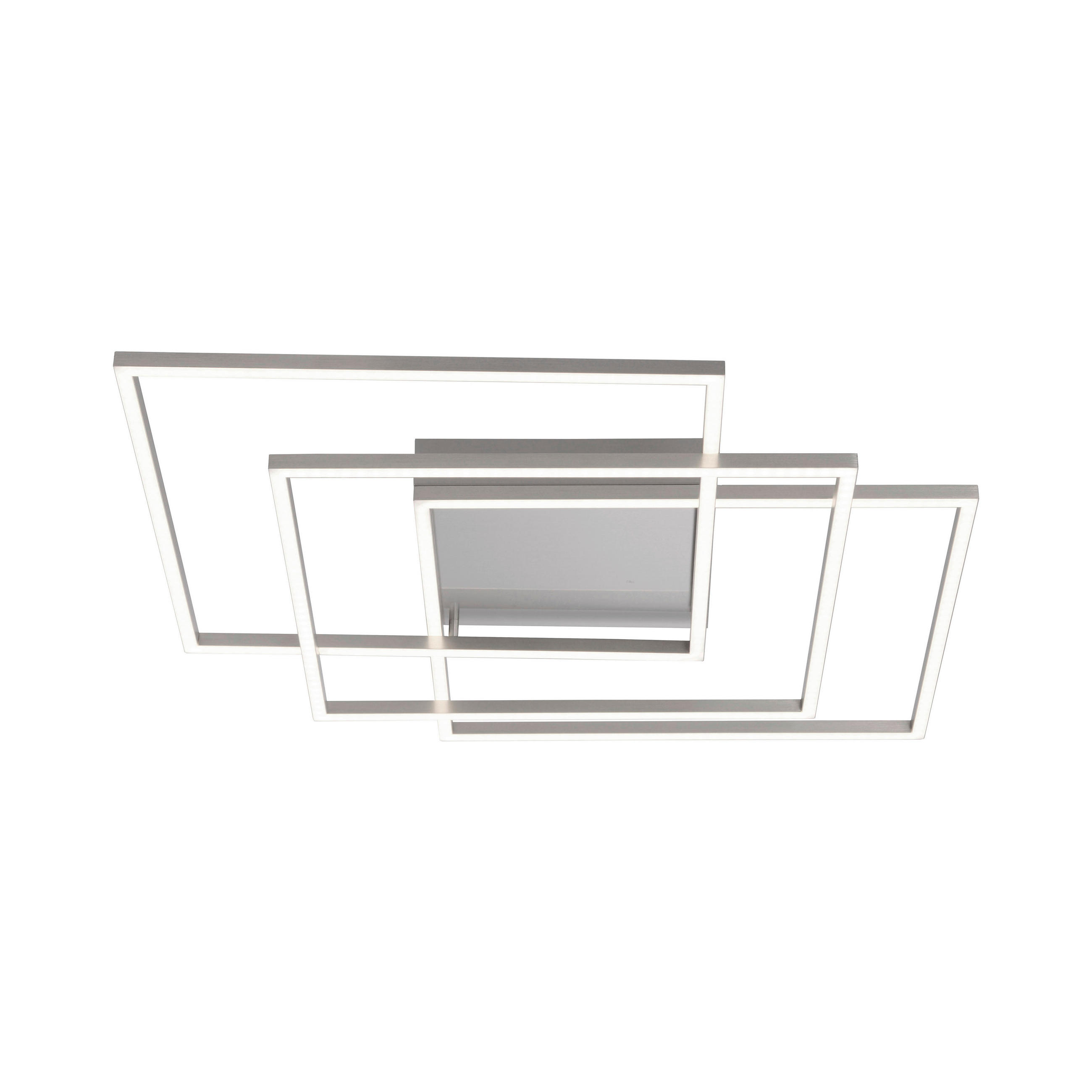 LED-DECKENLEUCHTE 60/60/8 cm    - Silberfarben, Design, Kunststoff/Metall (60/60/8cm)