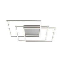 LED-DECKENLEUCHTE 60/60/8 cm  - Silberfarben, Design, Kunststoff/Metall (60/60/8cm)
