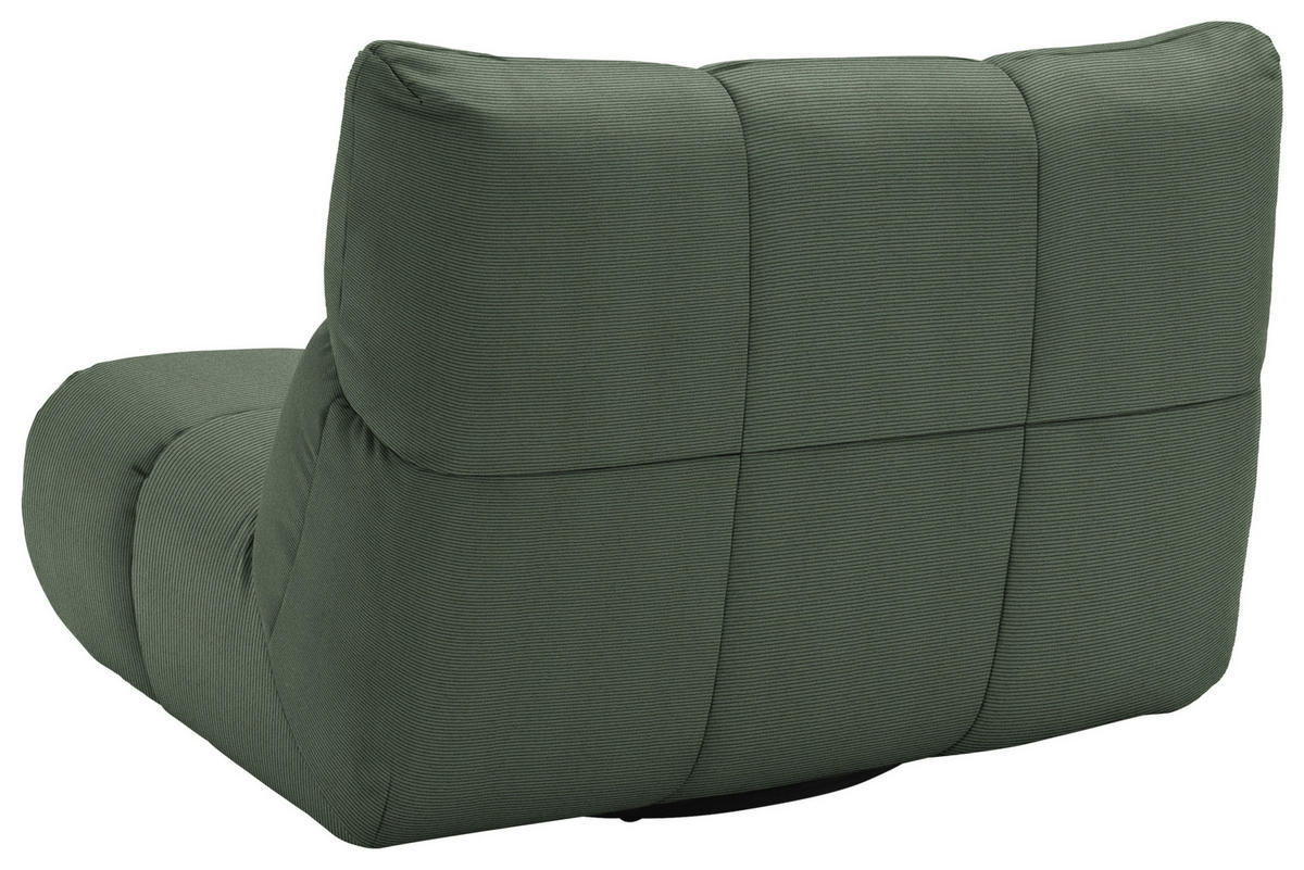 SESSEL Feincord Olivgrün  - Schwarz/Olivgrün, Design, Kunststoff/Textil (112/85/108cm) - Pure Home Lifestyle