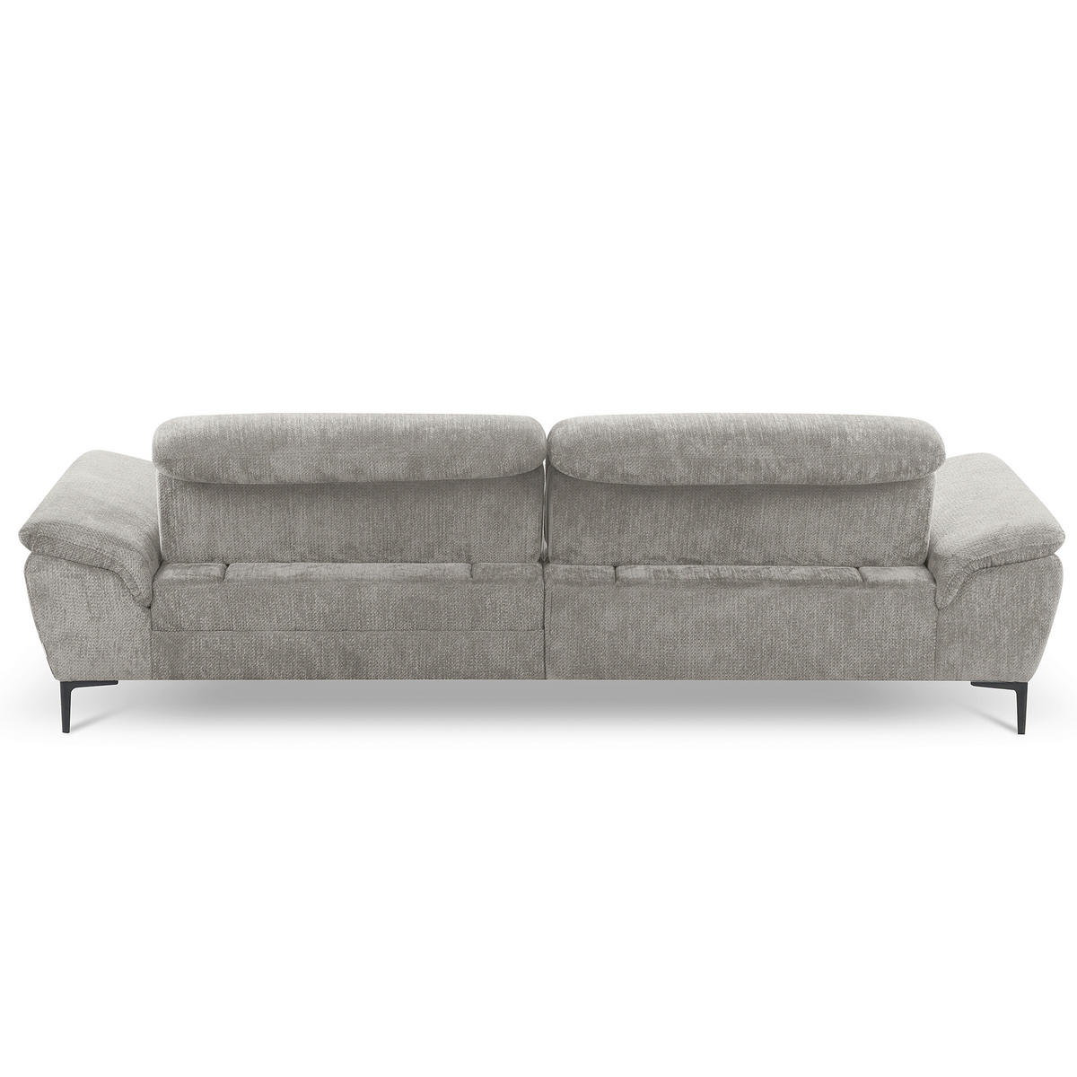 ECKSOFA  Webstoff Grau  - Schwarz/Grau, Design, Textil/Metall (268/195cm) - Livetastic