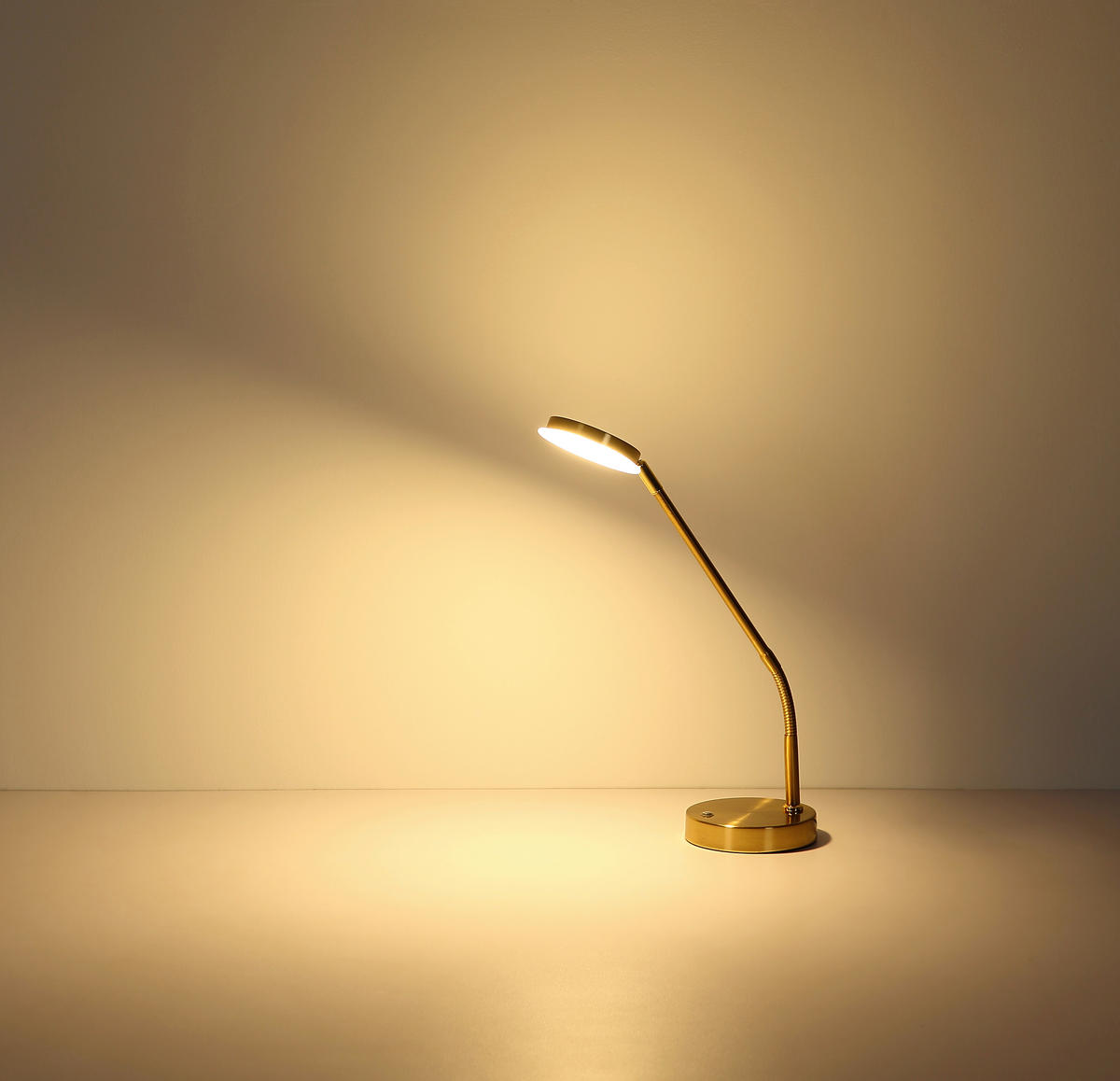 LED-TISCHLEUCHTE 43/13/53,5 cm   - Klar/Messingfarben, Design, Kunststoff/Metall (43/13/53,5cm) - Globo