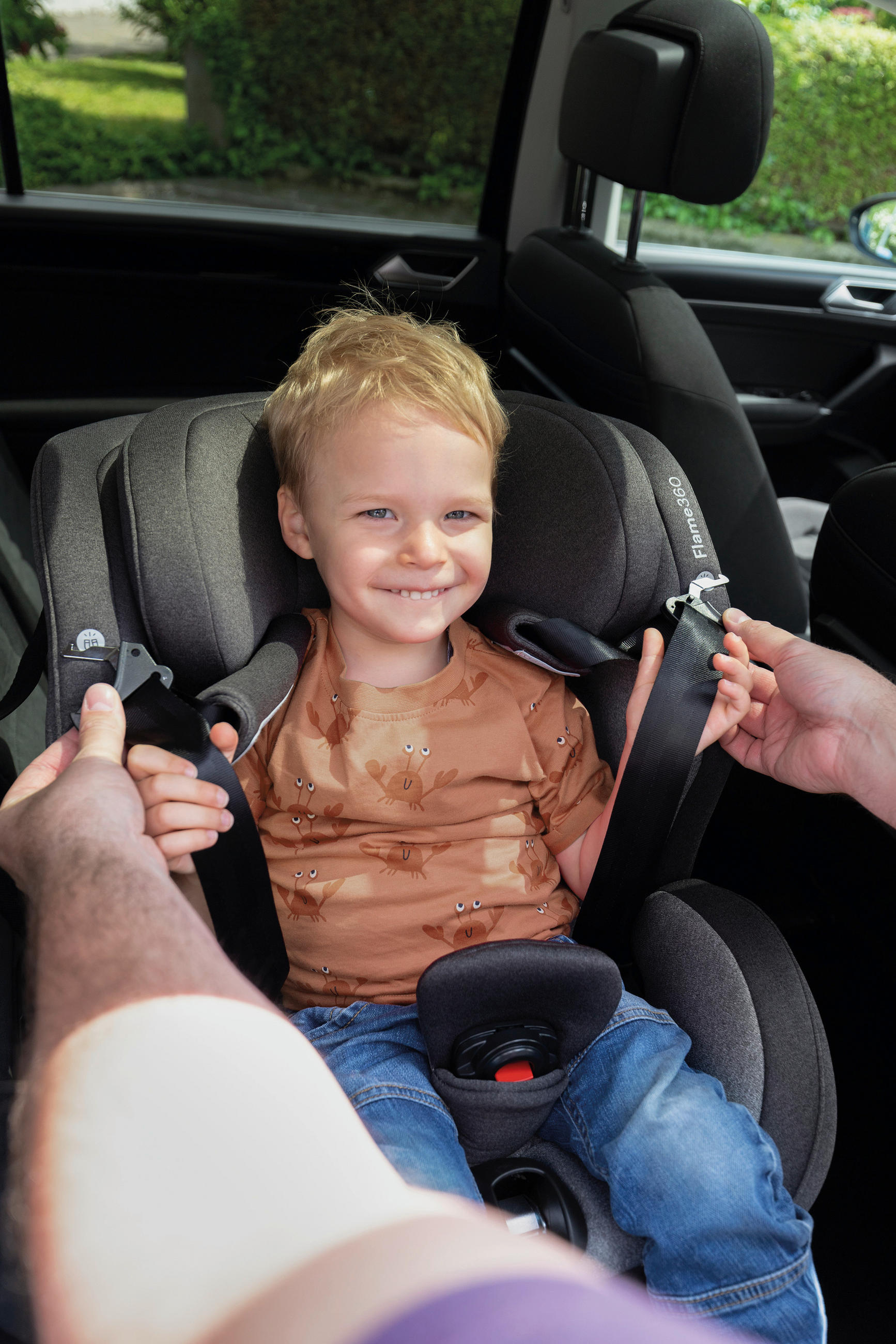 REBOARDER-KINDERSITZ FLAME360 ISOFIX  - Dunkelgrau/Hellgrau, Basics, Kunststoff/Textil (44/58/48cm) - Osann