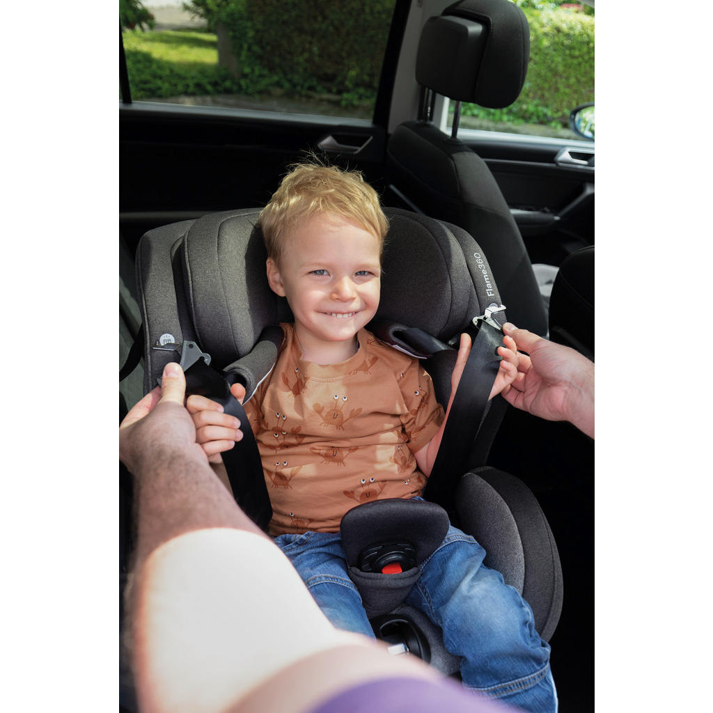 Thumbnail - Osann Reboarder-Kindersitz Flame360 Isofix, Grau, Hellgrau, Dunkelgrau, Textil, Füllung: Polyester, 44x58x48 cm, 5-Punkt...