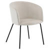 STOL järn sammet  - vit/beige, Design, metall/trä (55/78/55cm) - Livetastic