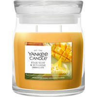 VONNÁ SVÍČKA  - tmavě žlutá/čiré, Basics, parafín/sklo (9,3/11,4/9,3cm) - Yankee Candle