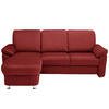 ECKSOFA in Flachgewebe Rot  163/220 cm  - Chromfarben/Rot, KONVENTIONELL, Textil/Metall (163/220cm) - Beldomo System