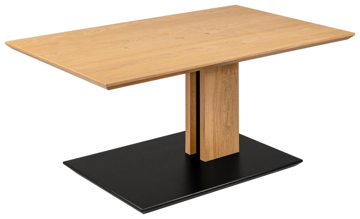 COUCHTISCH Holz, Holzwerkstoff 100/60/47 cm  - Eichefarben/Schwarz, Natur, Holz/Holzwerkstoff (100/60/47cm) - Venda