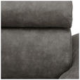ECKSOFA Grau Lederlook  - Schwarz/Grau, Design, Kunststoff/Textil (230/263cm) - Hom`in