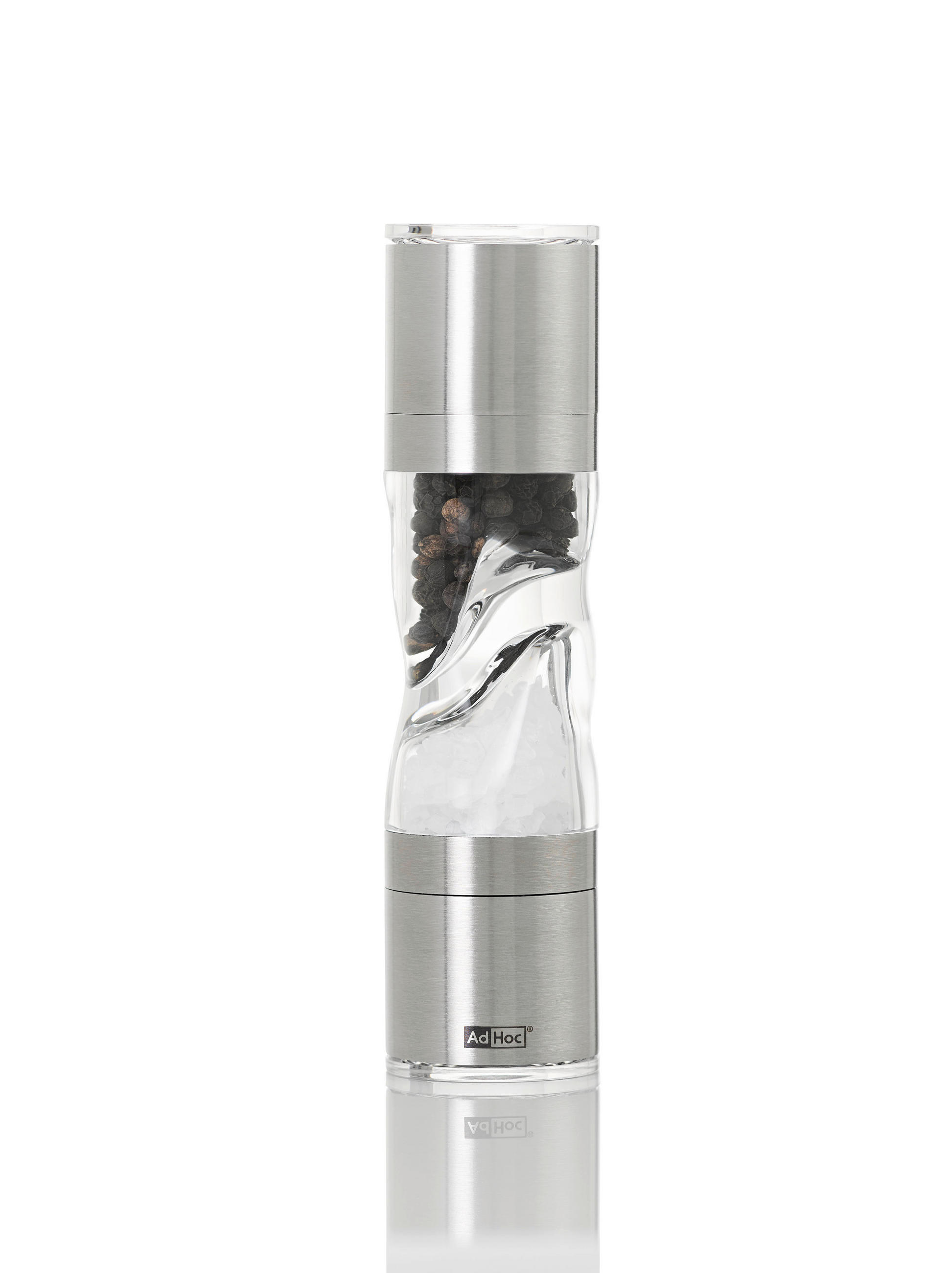Doppelmühle DUOMILL PURE  - Edelstahlfarben, Basics, Keramik/Metall (3,8/15/3,8cm) - AdHoc