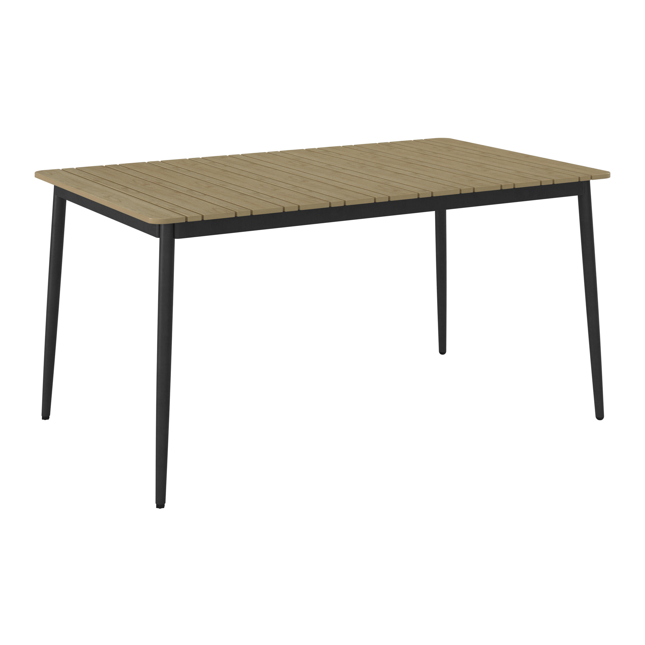 GARTENTISCH Metall, Kunststoff  - Dunkelgrau/Naturfarben, MODERN, Kunststoff/Metall (150/74/90cm) - Ambia Garden