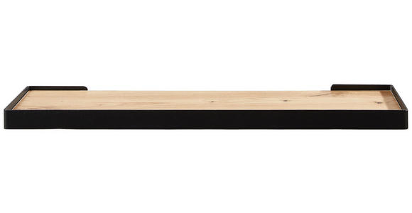 WANDBOARD Schwarz, Eichefarben  - Eichefarben/Schwarz, Basics, Holzwerkstoff/Metall (60/3/15cm) - Xora