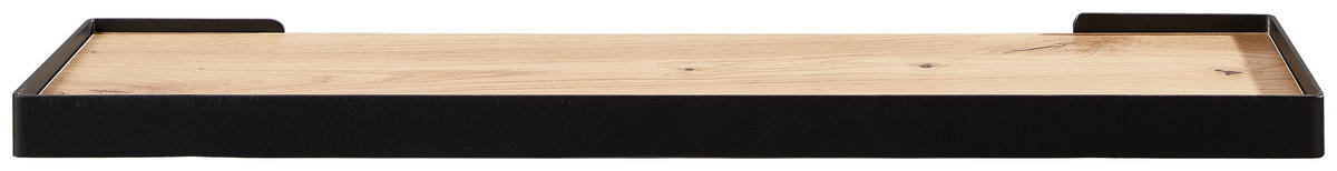 WANDBOARD in 60/3/15 cm Schwarz, Eichefarben  - Eichefarben/Schwarz, Basics, Holzwerkstoff/Metall (60/3/15cm) - Xora