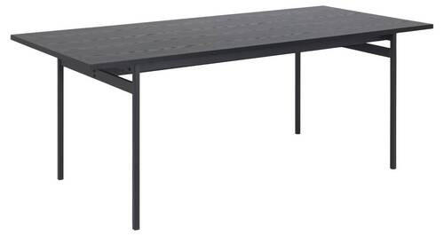 ESSTISCH rechteckig Schwarz - Schwarz, KONVENTIONELL, Holzwerkstoff/Metall (200/74/90cm)