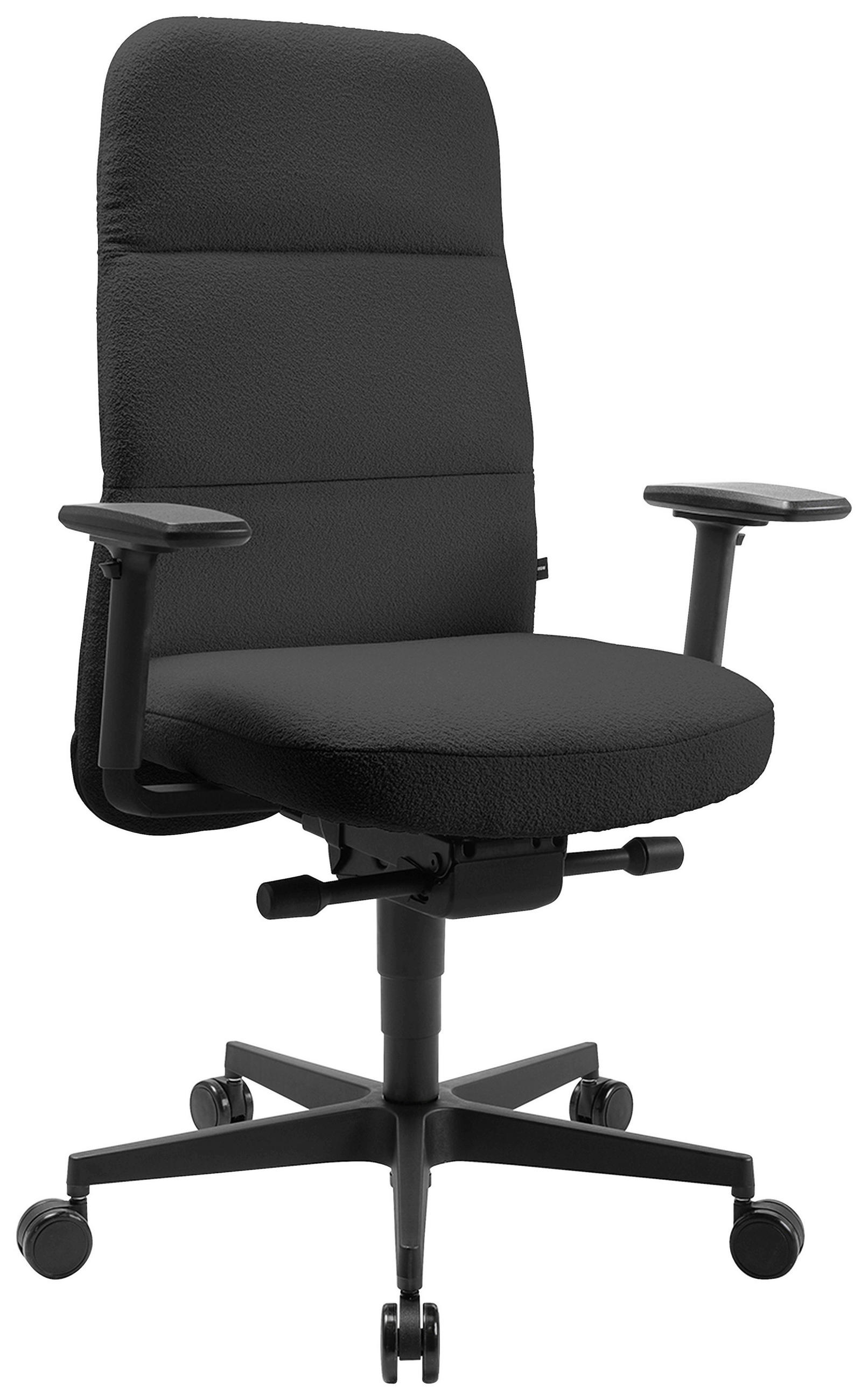 DREHSTUHL Velours Schwarz, Anthrazit  - Anthrazit/Schwarz, MODERN, Kunststoff/Textil (71/111-120/58-62cm) - Topstar