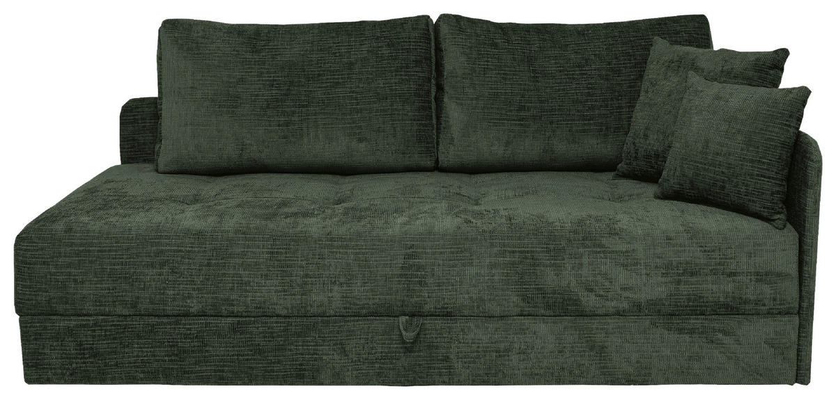 LIEGE Velours Grün  - Schwarz/Grün, KONVENTIONELL, Kunststoff/Textil (205/80/95cm) - Xora