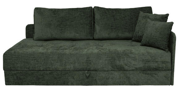 LIEGE Velours Grün  - Schwarz/Grün, KONVENTIONELL, Kunststoff/Textil (205/80/95cm) - Xora