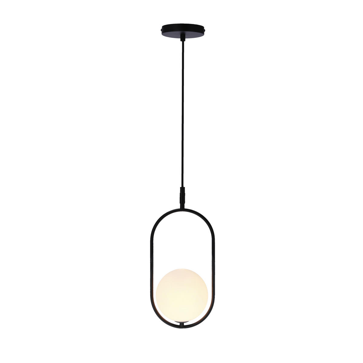 PENDELLAMPA Cordel 18.5/15/120 cm  - vit/svart, Design, metall (18.5/15/120cm)