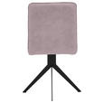 STUHL drehbar Webstoff Rosa, Schwarz  - Schwarz/Rosa, Design, Textil/Metall (46,5/87/64cm) - Voleo