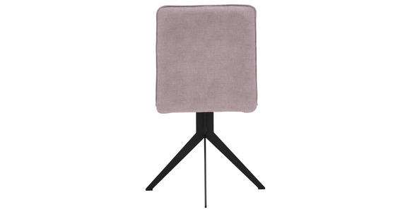 STUHL drehbar Webstoff Rosa, Schwarz - Schwarz/Rosa, Design, Textil/Metall (46,5/87/64cm) - Voleo