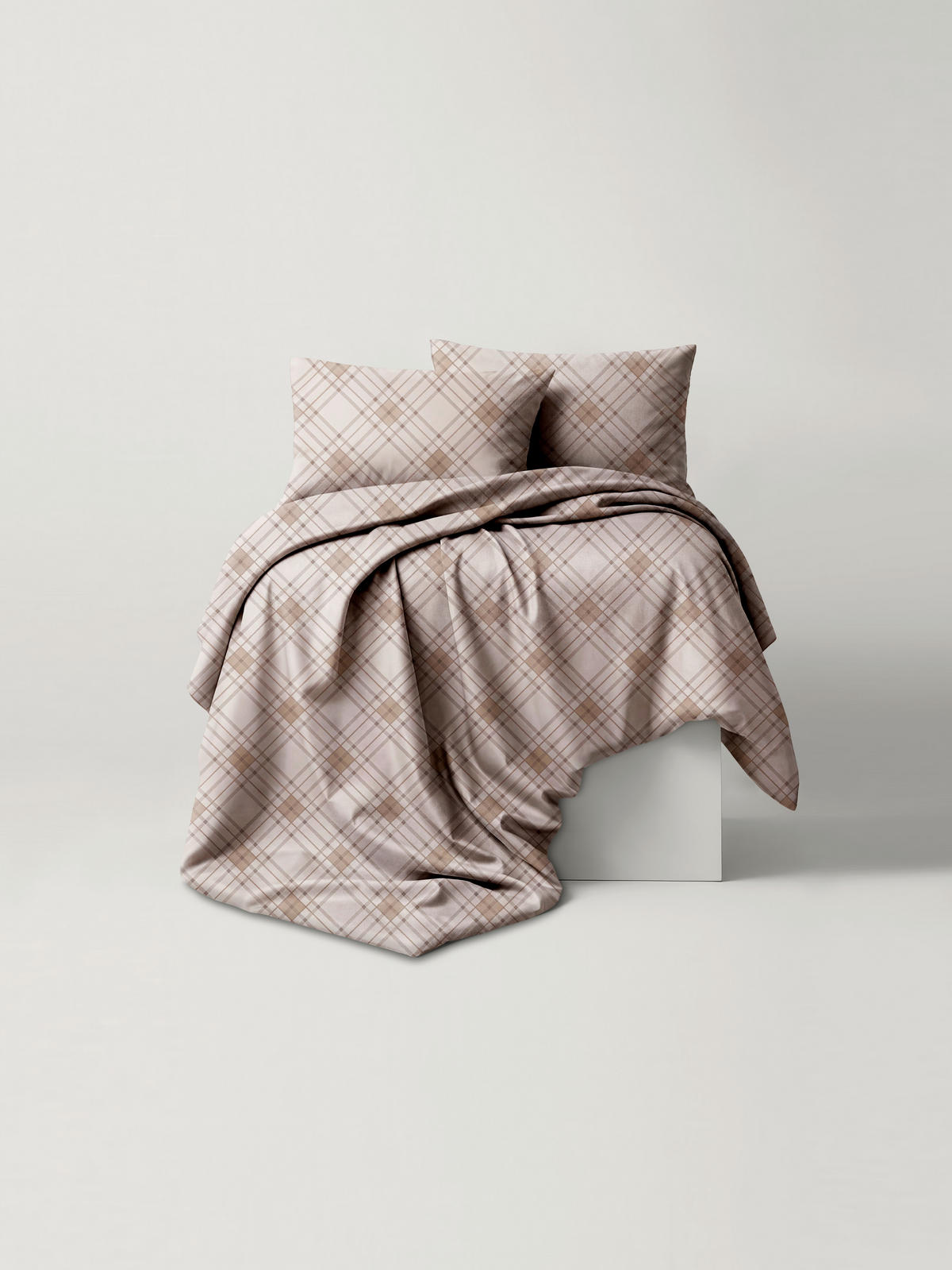 BETTWÄSCHE Satin 140/200 cm  - Taupe, Design, Textil (140/200cm) - Ambia Home