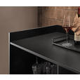 SIDEBOARD Mosel Weinschrank 125/120/58 cm  - Schwarz, KONVENTIONELL, Holzwerkstoff/Metall (125/120/58cm) - Carryhome