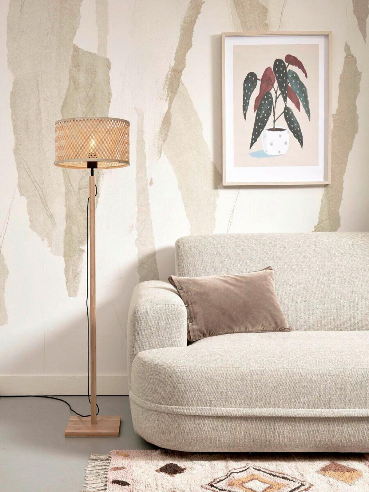 STOJACÍ LAMPA, 58/32/150 cm - přírodní barvy, Trend (58/32/150cm) - Good & Mojo
