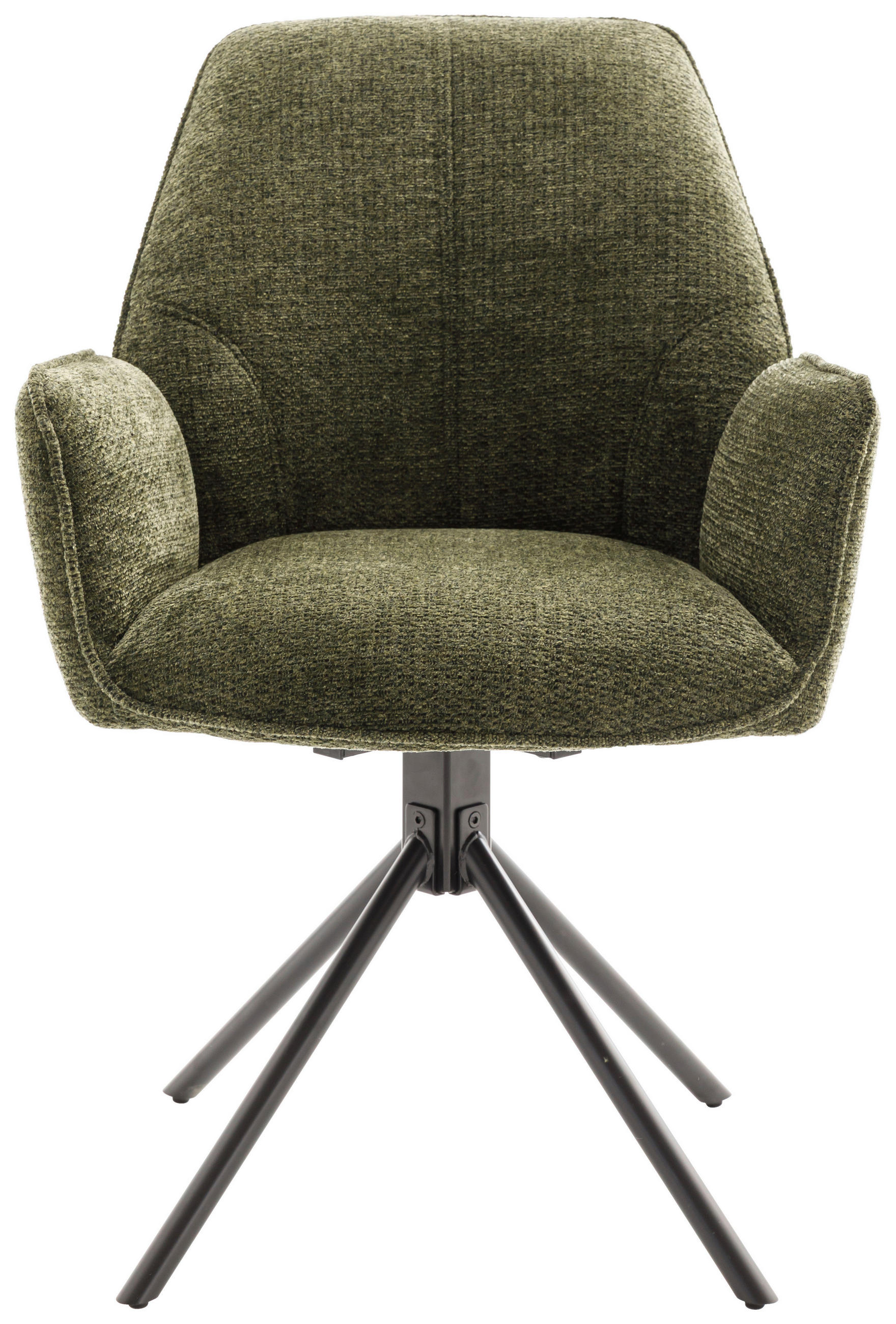 STOL MED ARMSTÖD järn struktur  - olivgrön/svart, Design, metall/textil (59/88/63cm) - Carryhome
