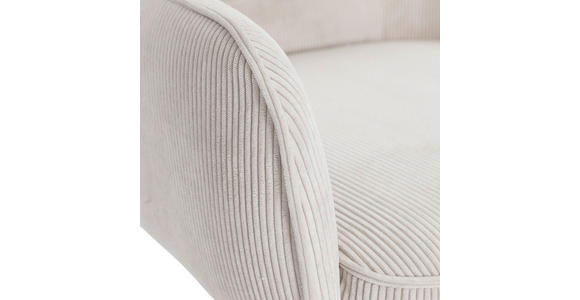 BARHOCKER Cord Beige Stoffauswahl, Sitzfläche 360° drehbar  - Beige/Schwarz, Design, Textil/Metall (54/98-120/58cm) - Novel