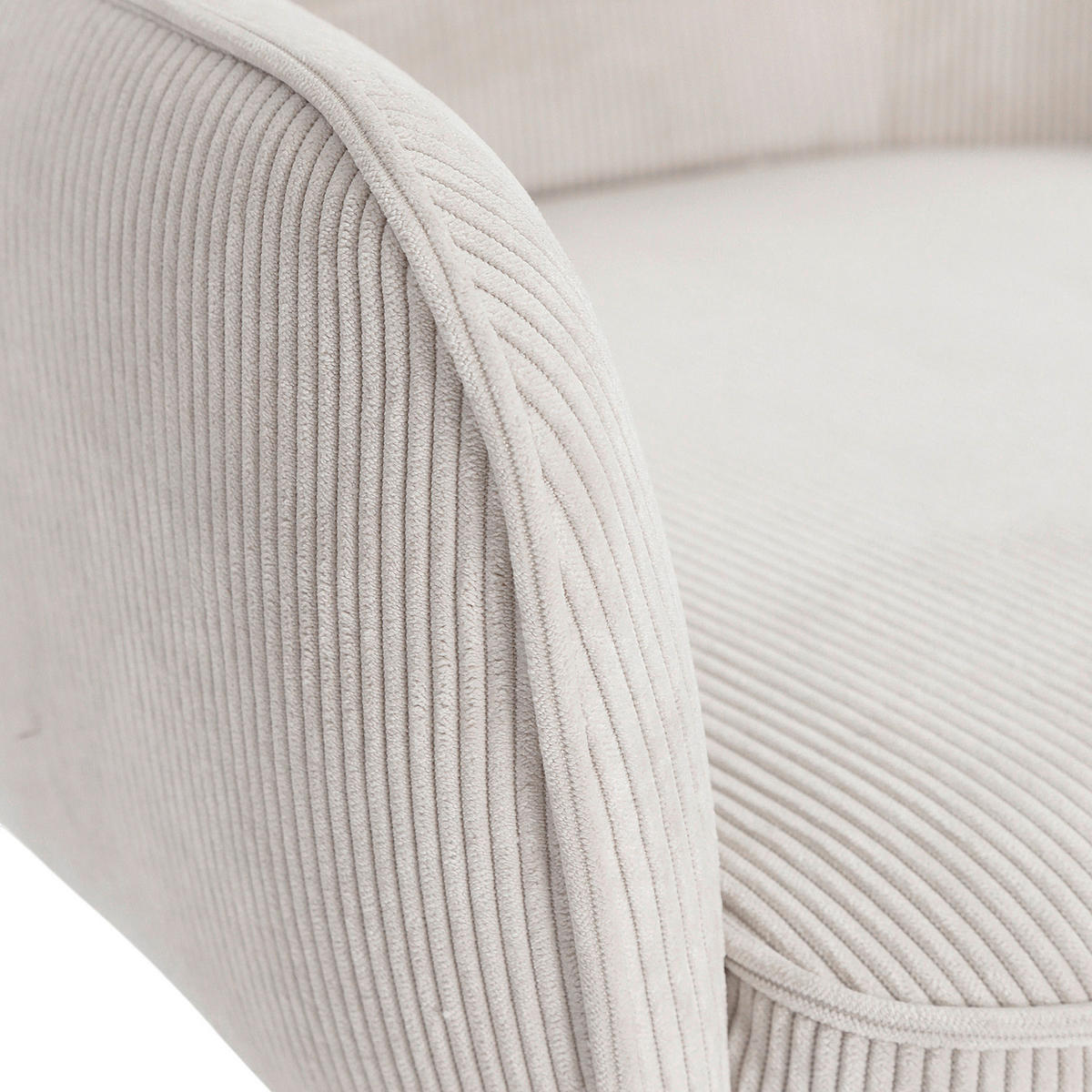 BARHOCKER Cord Beige Stoffauswahl, Sitzfläche 360° drehbar  - Beige/Schwarz, Design, Textil/Metall (54/98-120/58cm) - Novel