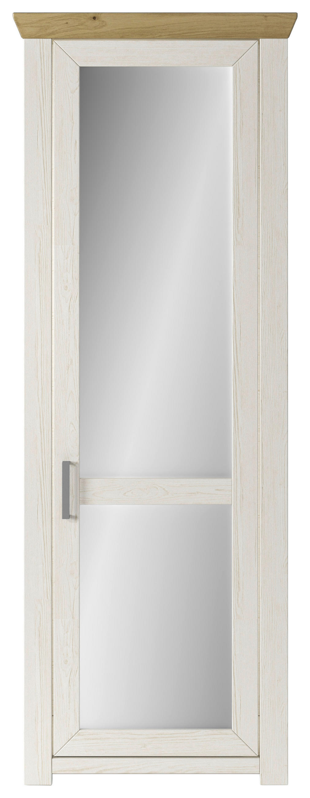 GARDEROBENSCHRANK  in 74,5/206,6/42,2 cm  - Chromfarben/Eichefarben, Basics, Holzwerkstoff/Metall (74,5/206,6/42,2cm) - SetOne by Musterring