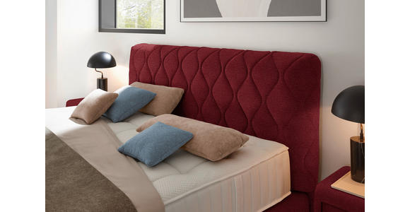 BOXSPRINGBETT 180/200 cm  in Rot  - Rot/Schwarz, Design, Kunststoff/Textil (180/200cm) - Johann Jakob
