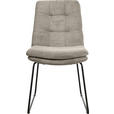 STUHL - Sandfarben/Schwarz, Design, Textil/Metall (50/90/68cm) - Johann Jakob