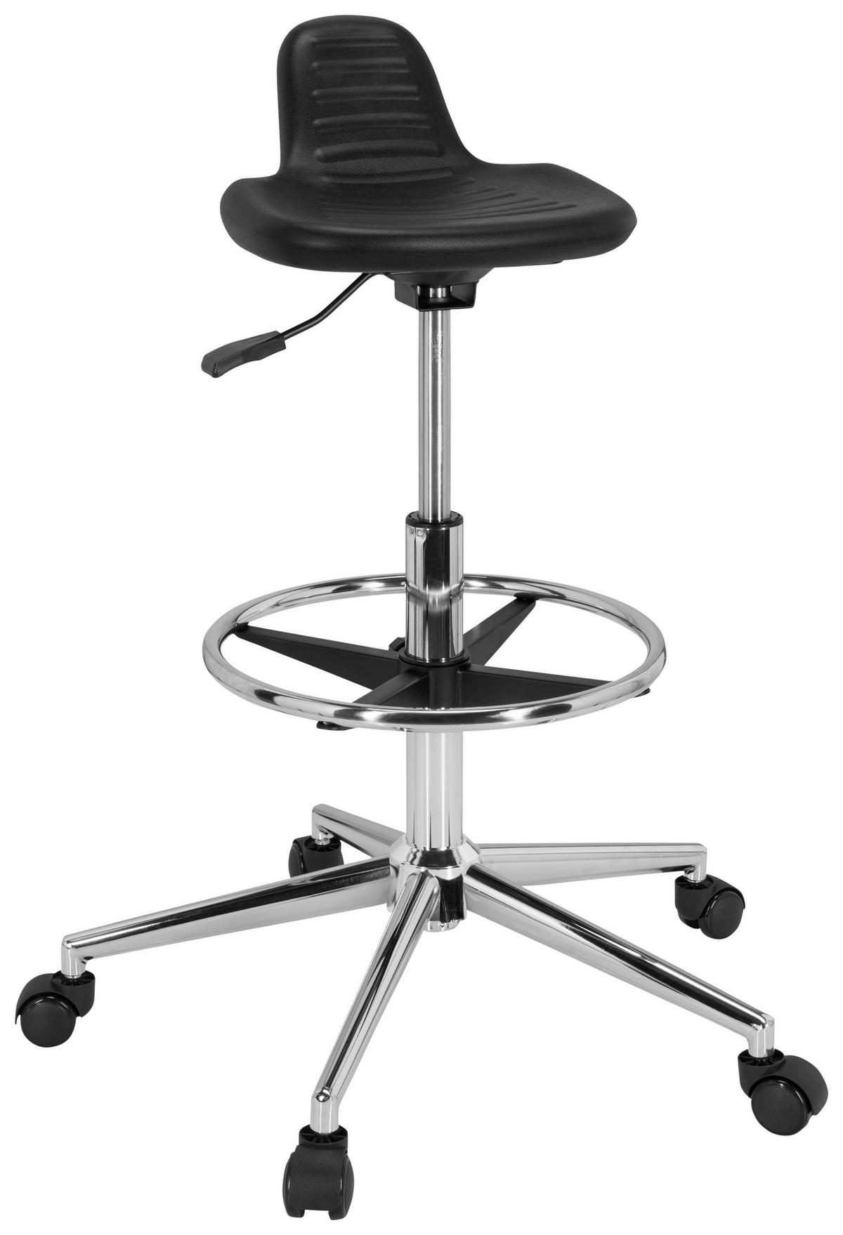 DREHSTUHL  in Schwarz  - Silberfarben/Schwarz, Basics, Kunststoff/Metall (40/61/60cm) - MID.YOU