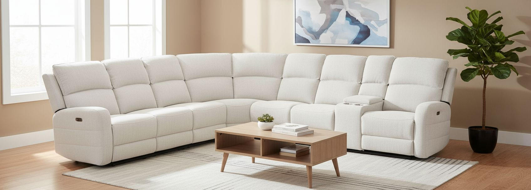 ECKSOFA  Weiß Leinenoptik  - Schwarz/Weiß, KONVENTIONELL, Holz/Kunststoff (240/102/265cm) - Livetastic