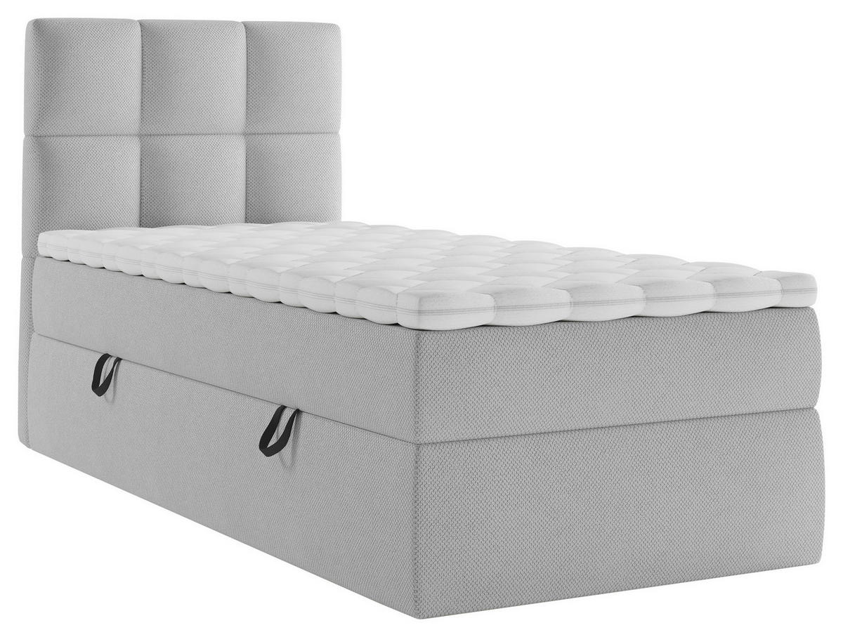 BOXBETT 90/200 cm  in Greige  - Greige/Schwarz, Modern, Holz/Holzwerkstoff (90/200cm) - MID.YOU