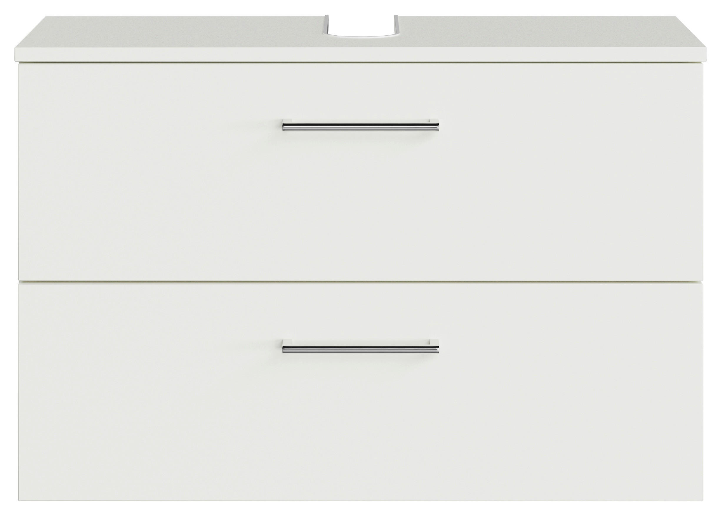 WASCHBECKENUNTERSCHRANK 75/49,8/33,3 cm  - Chromfarben/Weiß, KONVENTIONELL, Holzwerkstoff/Metall (75/49,8/33,3cm) - Sadena