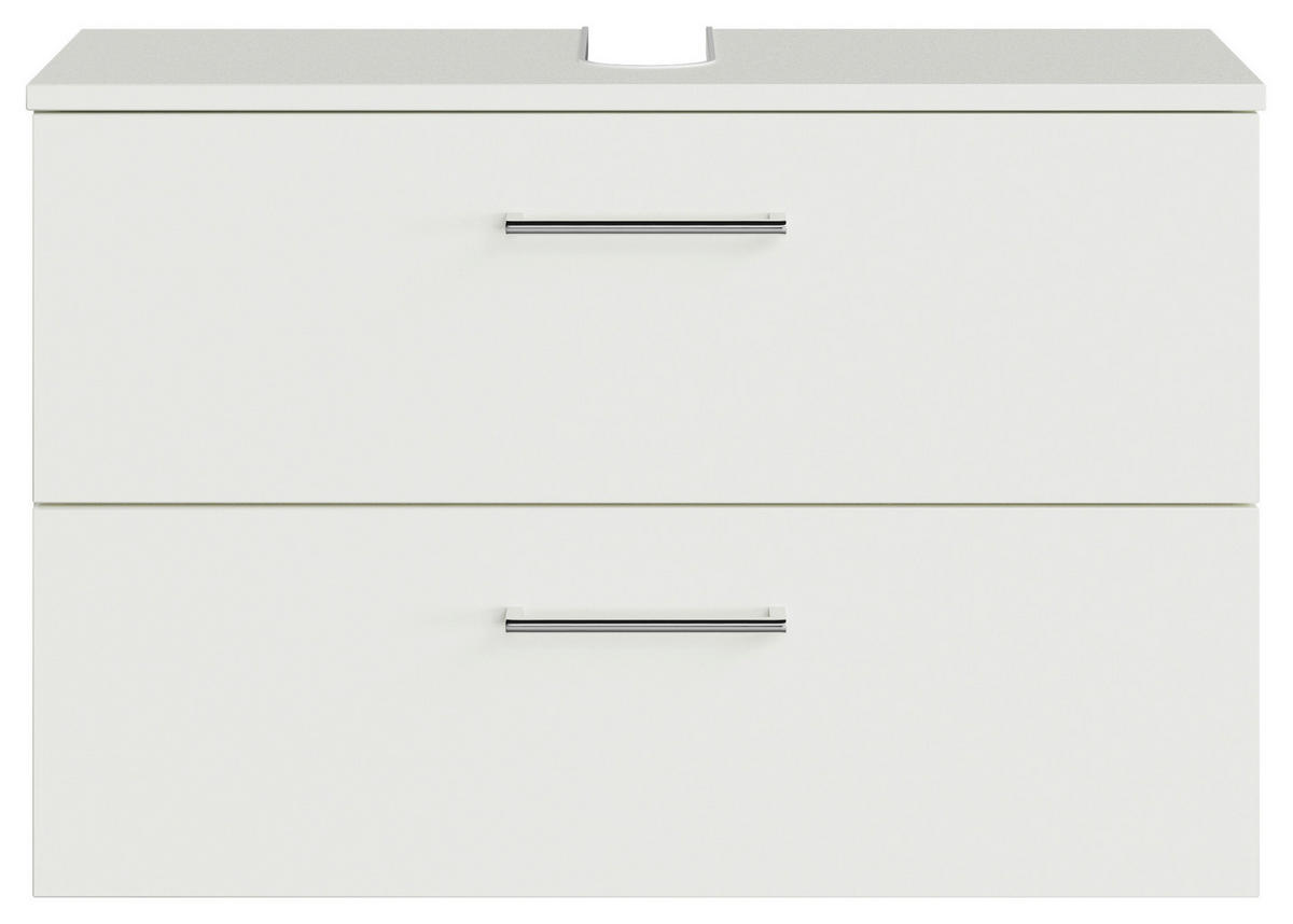 WASCHBECKENUNTERSCHRANK 75/49,8/33,3 cm  - Chromfarben/Weiß, KONVENTIONELL, Holzwerkstoff/Metall (75/49,8/33,3cm) - Sadena