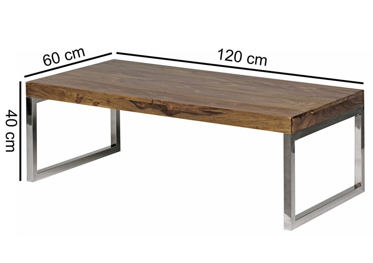 SOFFBORD i trä 120/60/40 cm  - sheshamfärgad/kromfärg, Design, metall/trä (120/60/40cm) - MID.YOU