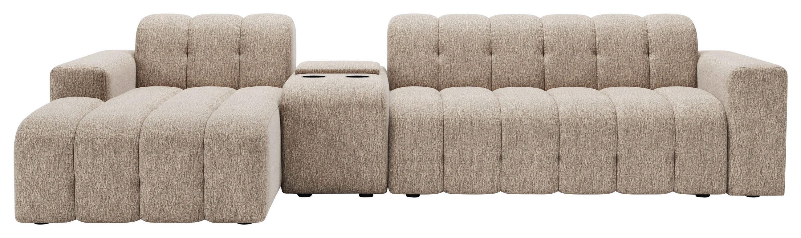 Milino Ecksofa Taupe 299x150 cm