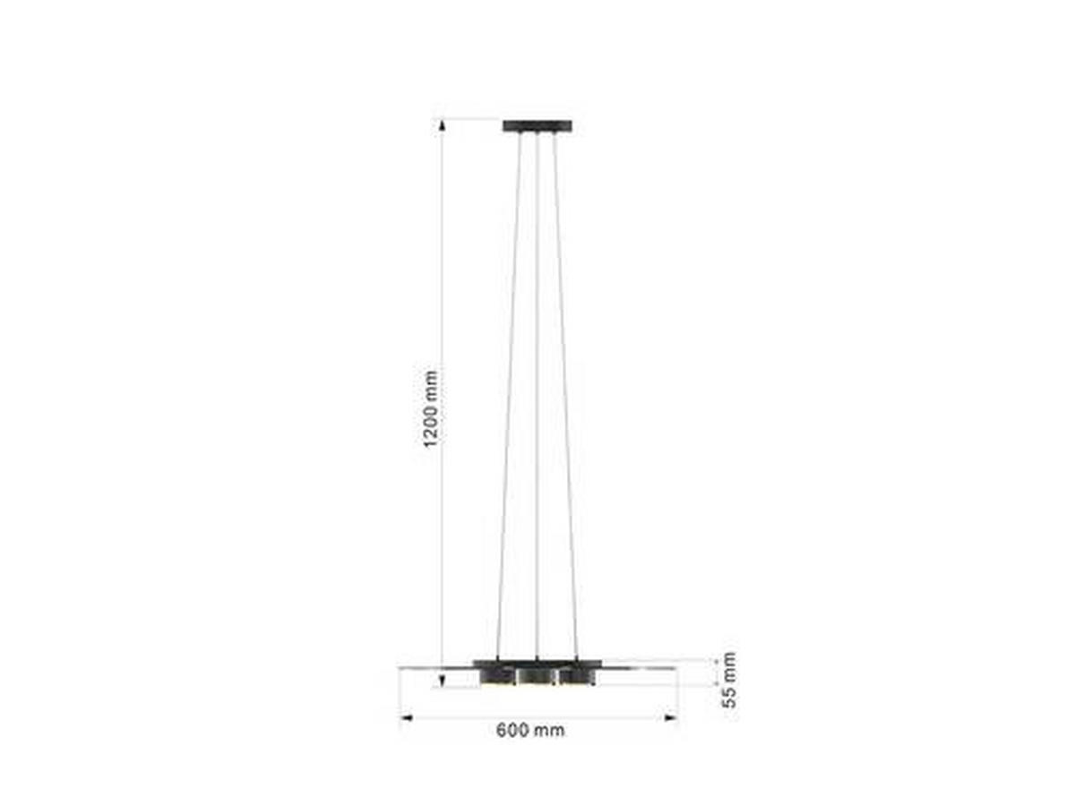 LED-HÄNGELEUCHTE 60/150 cm  - Goldfarben/Schwarz, Design, Glas/Metall (60/150cm)