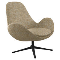 SESSEL in Chenille Honig  - Schwarz/Honig, Design, Textil/Metall (88/89/80cm) - home24