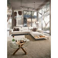ECKSOFA in Leinwand Naturfarben  318/271 cm  - Schwarz/Naturfarben, Design, Textil/Metall (318/271cm) - Emilio Belluti