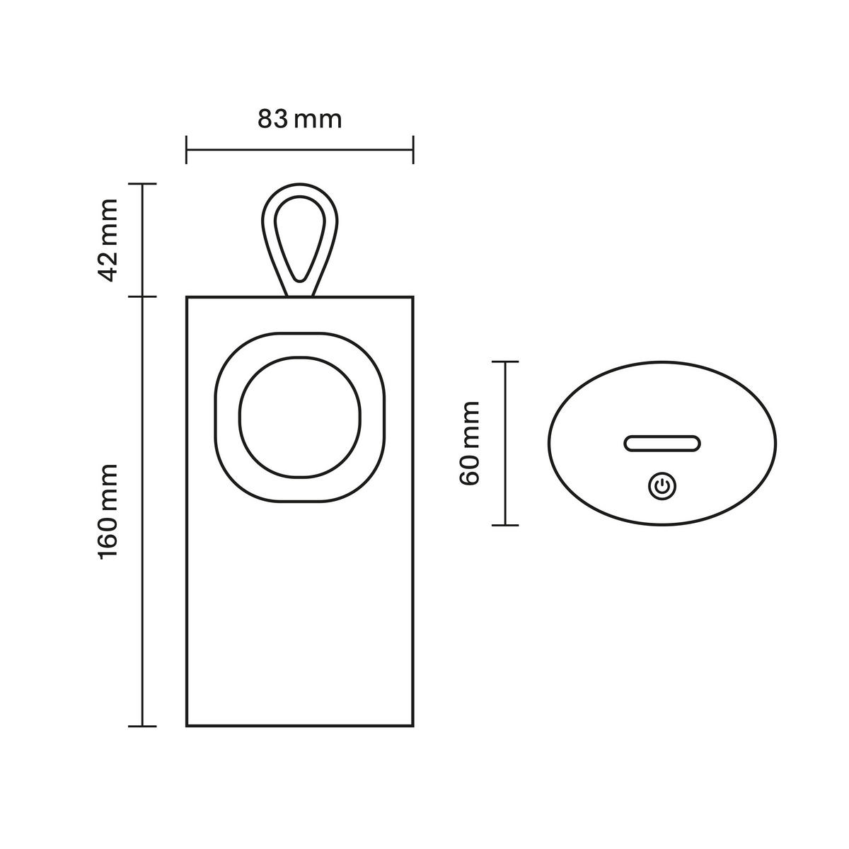AKKU-TISCHLEUCHTE Lunari 6/8,3/16 cm   - Beige, Design, Metall (6/8,3/16cm)